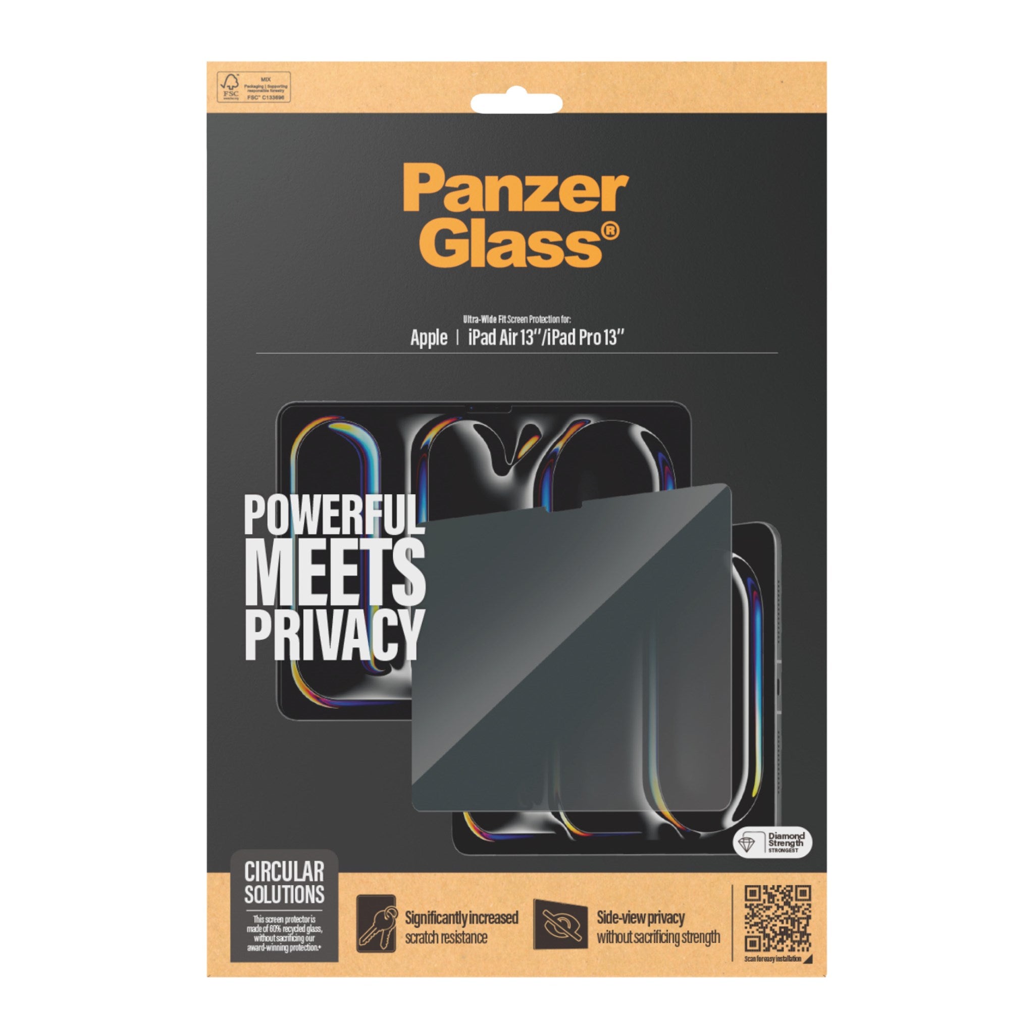 PanzerGlass® Privacy Displayschutz iPad Air 13'' (2024-2025) | iPad Pro 13'' (2024) | Ultra-Wide Fit